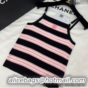 ​Top Grade Chanel Striped Vest 527012 Pink 2025