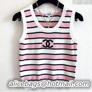 Cheap Price Chanel Striped Vest 527017 Pink 2025