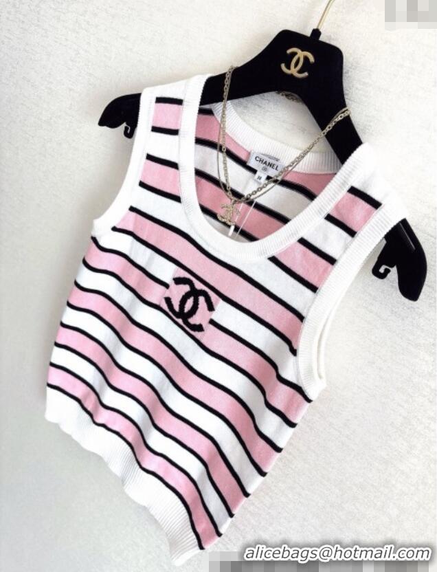 Cheap Price Chanel Striped Vest 527017 Pink 2025