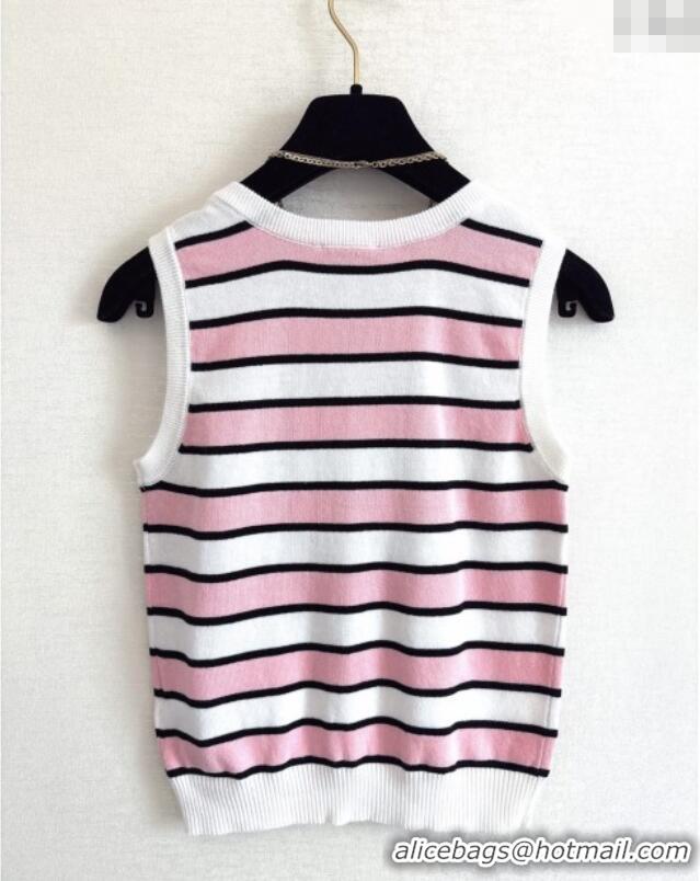 Cheap Price Chanel Striped Vest 527017 Pink 2025