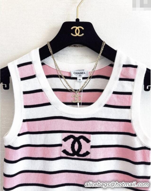 Cheap Price Chanel Striped Vest 527017 Pink 2025