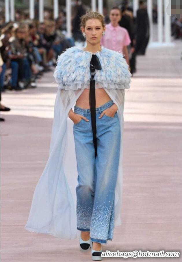 ​Famous Brand Chanel Jeans with Sequins 527020 Blue 2025