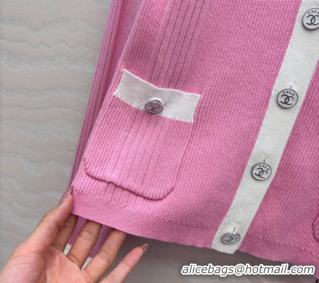 Free Shipping Cheap Chanel Cotton Cardigan 527019 Pink 2025