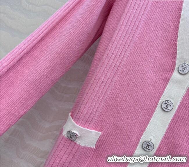 Free Shipping Cheap Chanel Cotton Cardigan 527019 Pink 2025