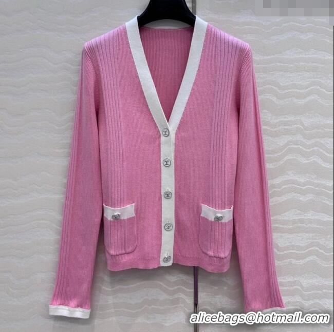 Free Shipping Cheap Chanel Cotton Cardigan 527019 Pink 2025