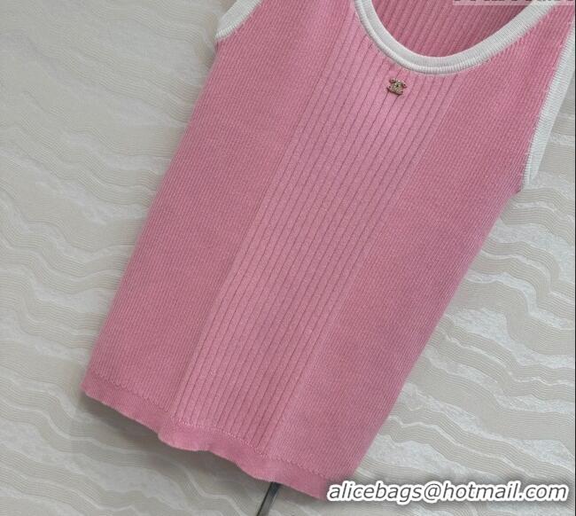 Top Grade Chanel Cotton Vest 527019 Pink 2025