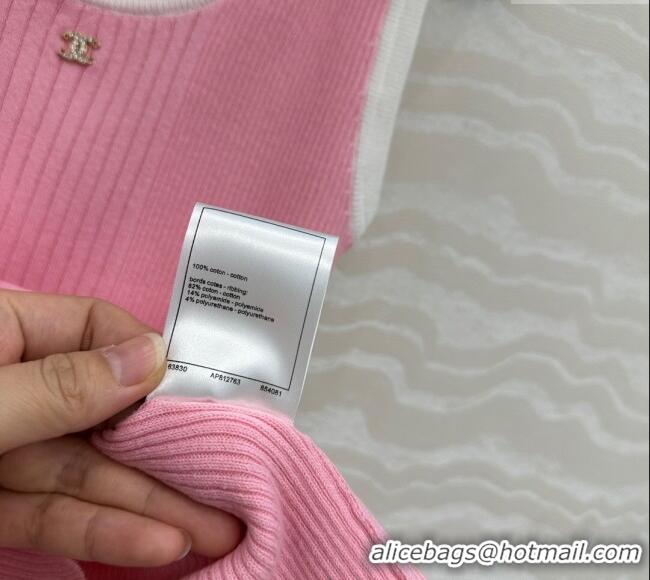 Top Grade Chanel Cotton Vest 527019 Pink 2025