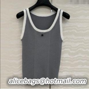 Luxury Cheap Chanel Cotton Vest 527019 Grey 2025