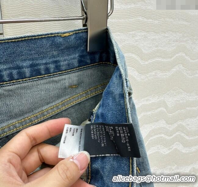 Top Design Celine Denim Shorts 527023 Blue 2025
