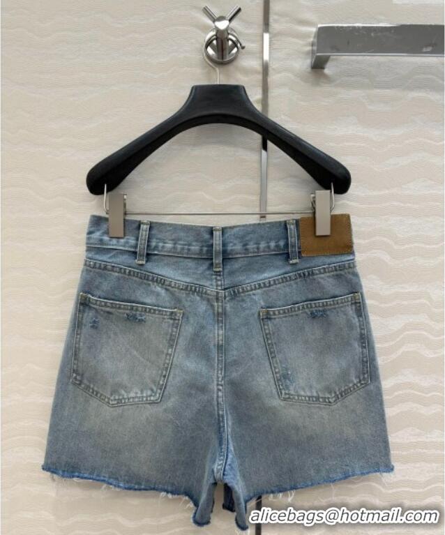 Top Design Celine Denim Shorts 527023 Blue 2025