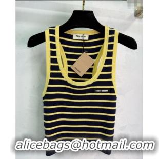 ​Best Price Miu Miu Tencel Striped Vest 527015 Yellow 2025