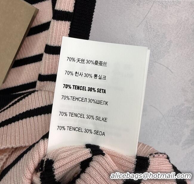 Best Grade Miu Miu Tencel Striped Vest 527015 Pink 2025