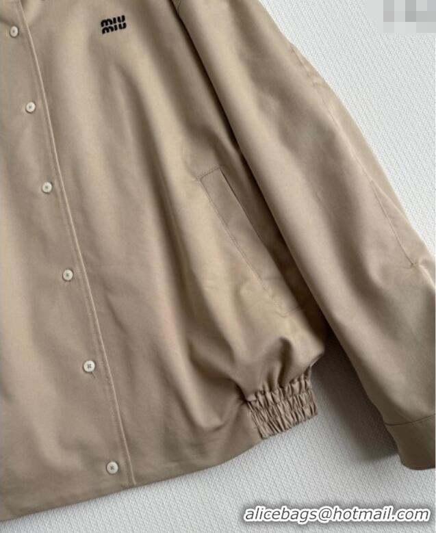 Famous Brand Miu Miu Cotton Jacket 528004 Beige 2025