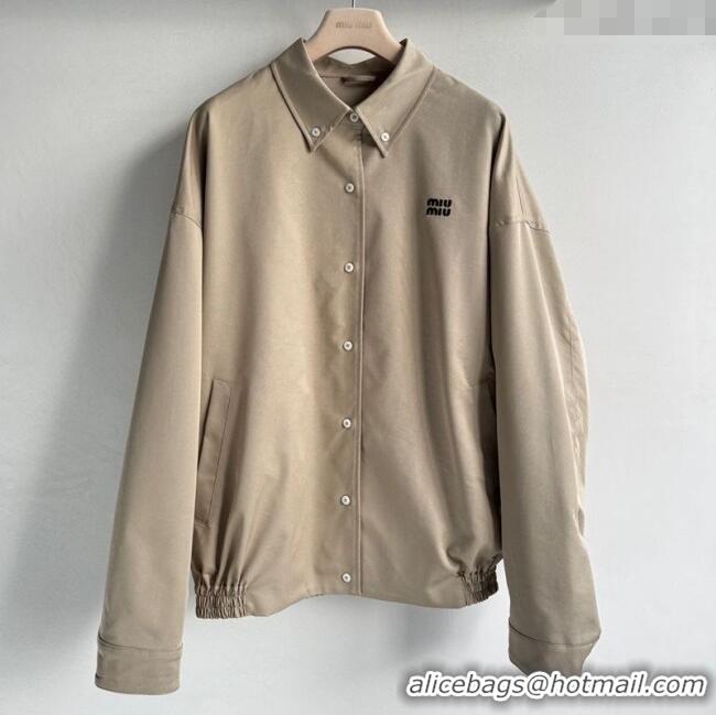Famous Brand Miu Miu Cotton Jacket 528004 Beige 2025