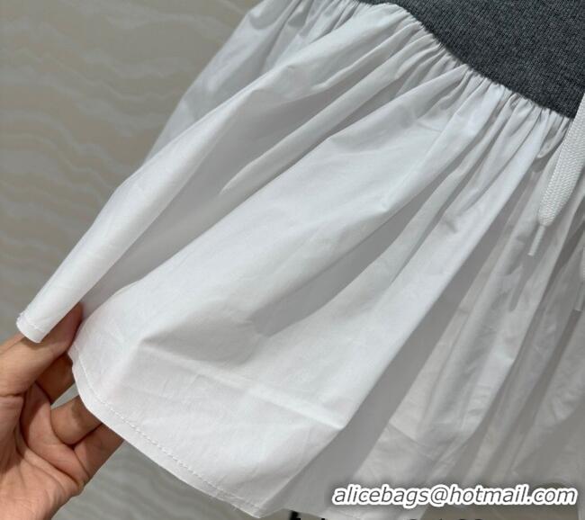 Low Cost Miu Miu Patchwork Mini Skirt 527025 White 2025