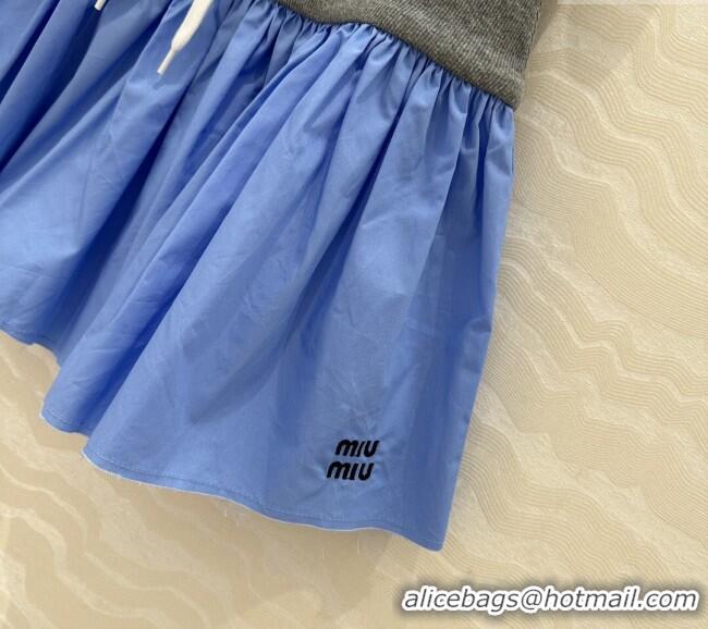 Grade Quality Miu Miu Patchwork Mini Skirt 527025 Blue 2025