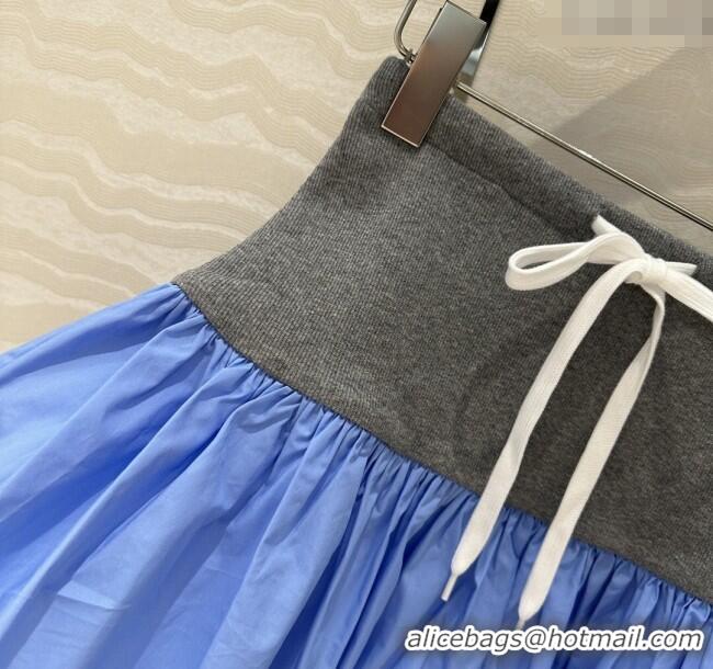 Grade Quality Miu Miu Patchwork Mini Skirt 527025 Blue 2025