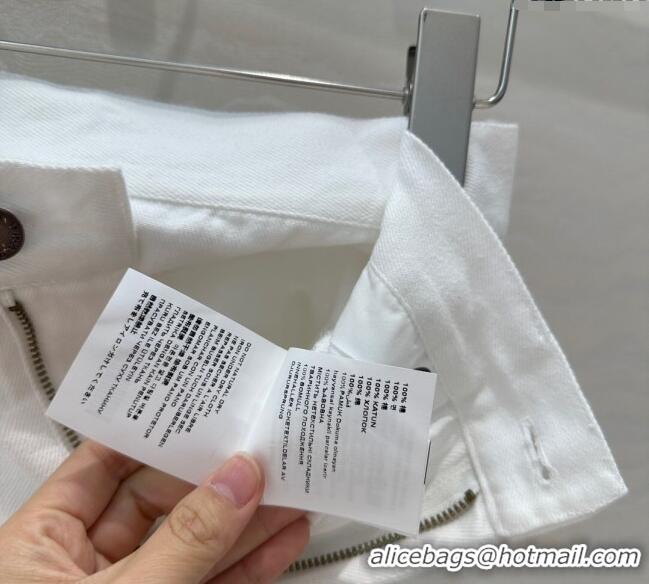 Unique Discount Prada Denim Shorts 527021 White 2025