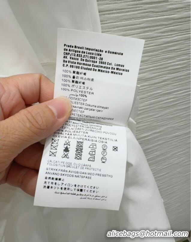 Good Quality Prada Patchwork Dress 527029 White 2025