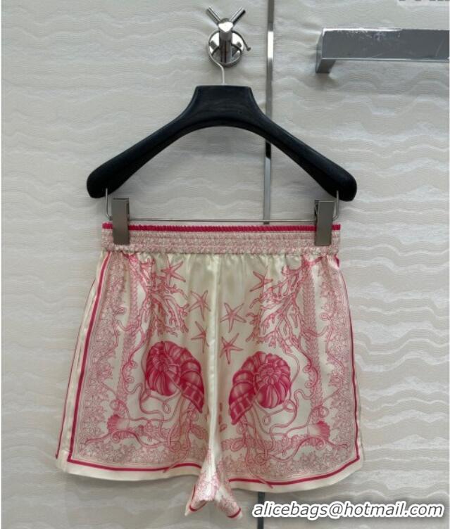 Reasonable Price Versace Silk Shirt and Shorts Set 527028 Pink 2025