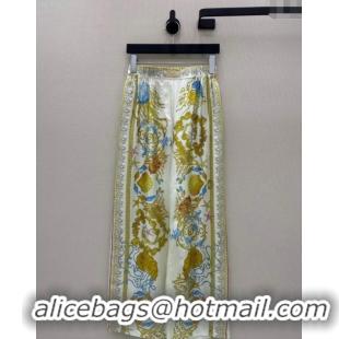 Top Quality Versace Silk Pants 527028 Yellow 2025