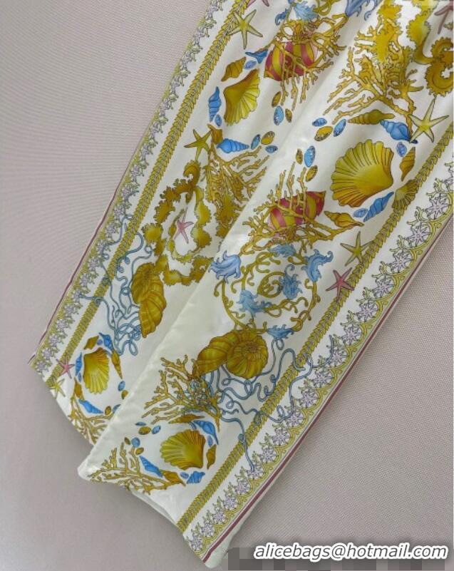 Top Quality Versace Silk Pants 527028 Yellow 2025