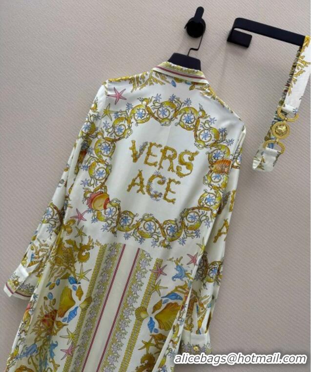 Traditional Discount Versace Silk Dress 527029 Yellow 2025