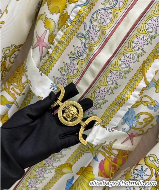 Traditional Discount Versace Silk Dress 527029 Yellow 2025