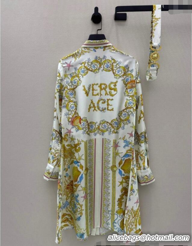 Traditional Discount Versace Silk Dress 527029 Yellow 2025