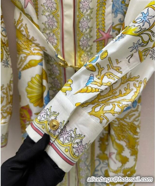 Traditional Discount Versace Silk Dress 527029 Yellow 2025