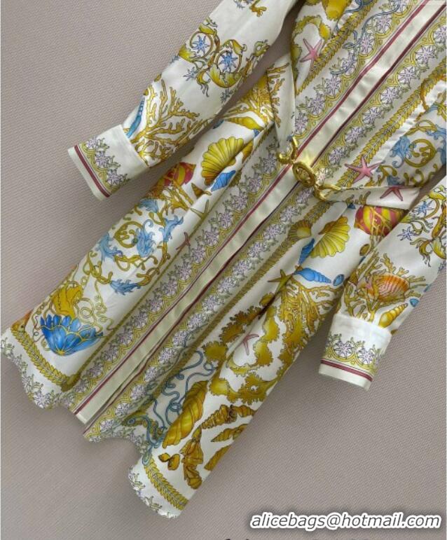 Traditional Discount Versace Silk Dress 527029 Yellow 2025
