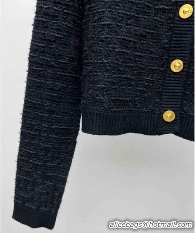 Fashion Discount Versace Wool Knit Cardigan 527011 Black 2025