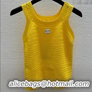 Well Crafted Chanel Wool Knit Vest 527031 Yellow 2025