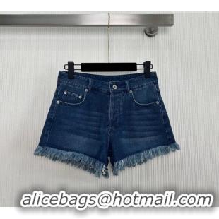 ​Buy Top Design Loewe Denim Shorts 527024 Blue 2025