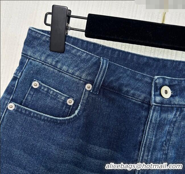 ​Buy Top Design Loewe Denim Shorts 527024 Blue 2025