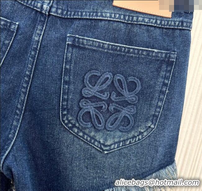 ​Buy Top Design Loewe Denim Shorts 527024 Blue 2025