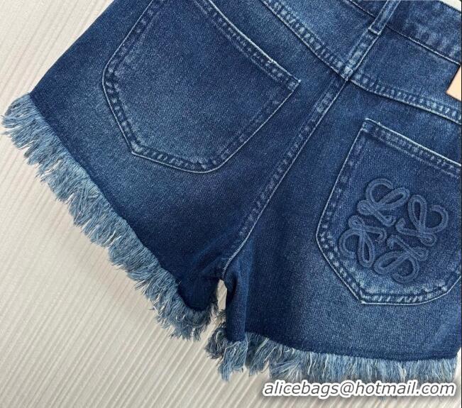​Buy Top Design Loewe Denim Shorts 527024 Blue 2025