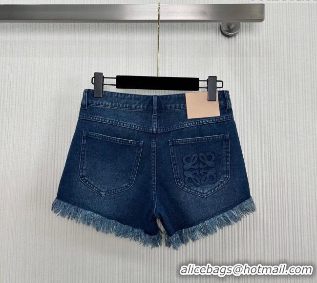 ​Buy Top Design Loewe Denim Shorts 527024 Blue 2025