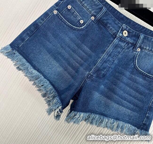 ​Buy Top Design Loewe Denim Shorts 527024 Blue 2025
