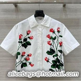 Top Grade Loewe Paula's Flora Shirt 527027 White 2025