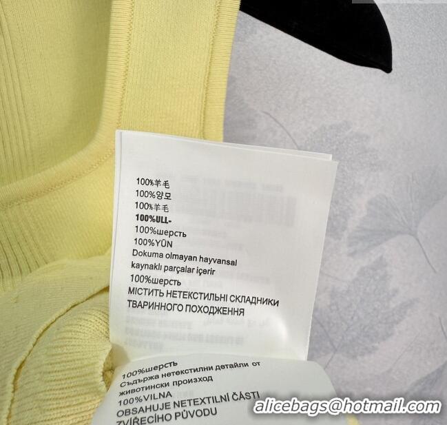 Good Taste Miu Miu Wool Knit Vest 528001 Pink/Yellow 2025