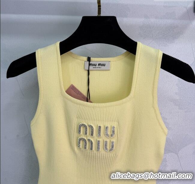 Good Taste Miu Miu Wool Knit Vest 528001 Pink/Yellow 2025