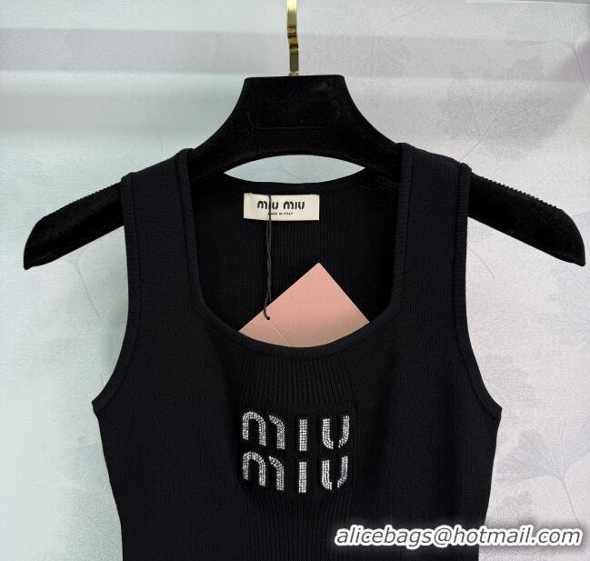 ​Cheap Discount Miu Miu Wool Knit Vest 528001 White/Black 2025
