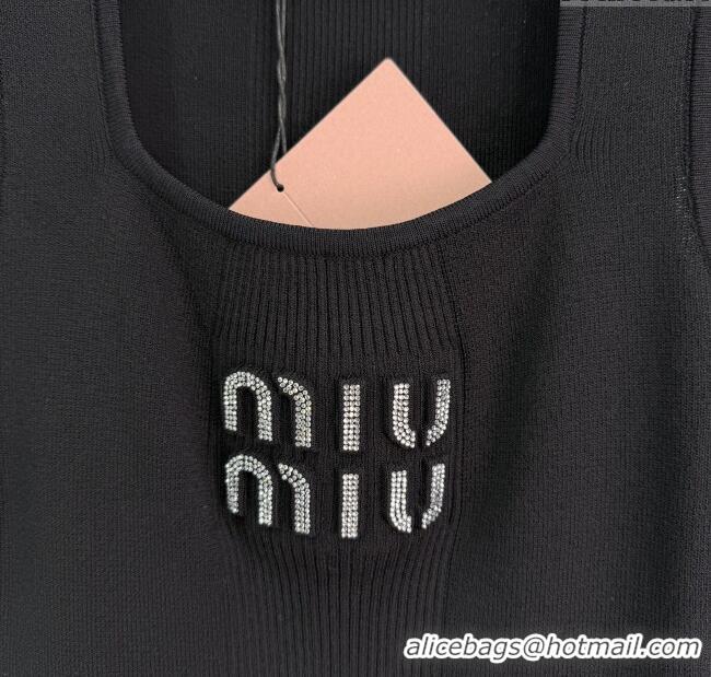 ​Cheap Discount Miu Miu Wool Knit Vest 528001 White/Black 2025