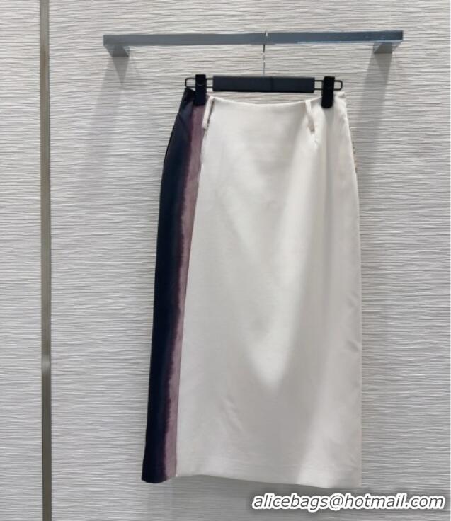 Traditional Specials Dior Flora Print Skirt 527032 White/Purple 2025