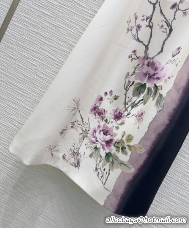 Good Taste Dior Flora Print Dress 527032 White/Purple 2025