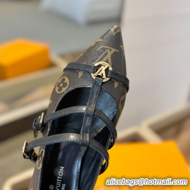 Luxury Louis Vuitton Strap Pumps 5cm in Monogram Canvas 2025 LV022401