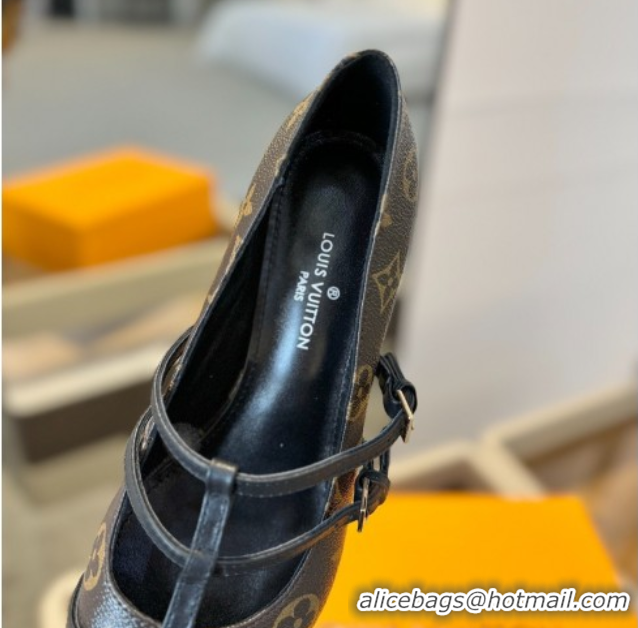 Luxury Louis Vuitton Strap Pumps 5cm in Monogram Canvas 2025 LV022401
