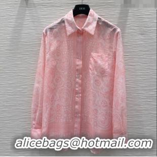 Top Quality Dior Printed Shirt 528003 Pink 2025
