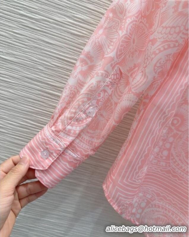 Top Quality Dior Printed Shirt 528003 Pink 2025